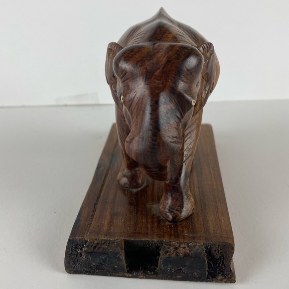 Wood Elephant Figurine - Picture 3 of 4